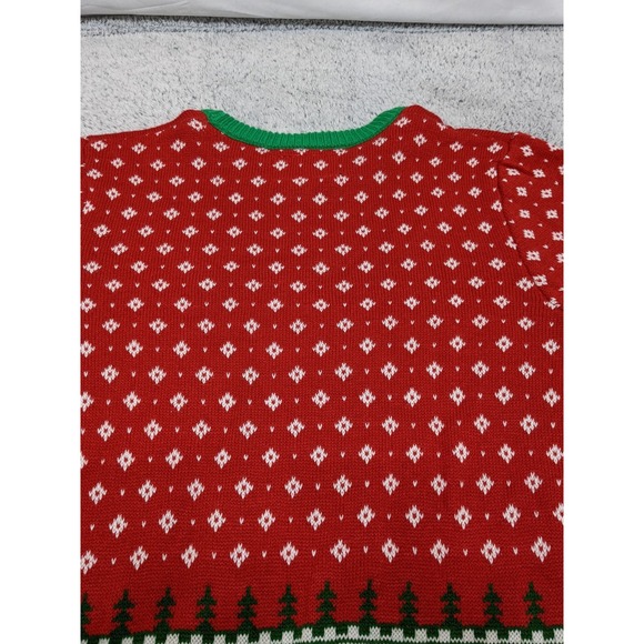 Rock & Roll Denim Cowboy‎ Rodeo Dale Brisby Ugly Holiday Christmas Sweater Small - Picture 15 of 15
